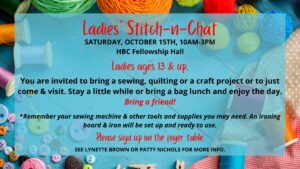 HBC Ladies Stitch-N-Chat